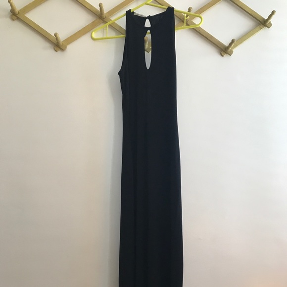 Vintage Keyhole Open Back Black Dress - Picture 2 of 8